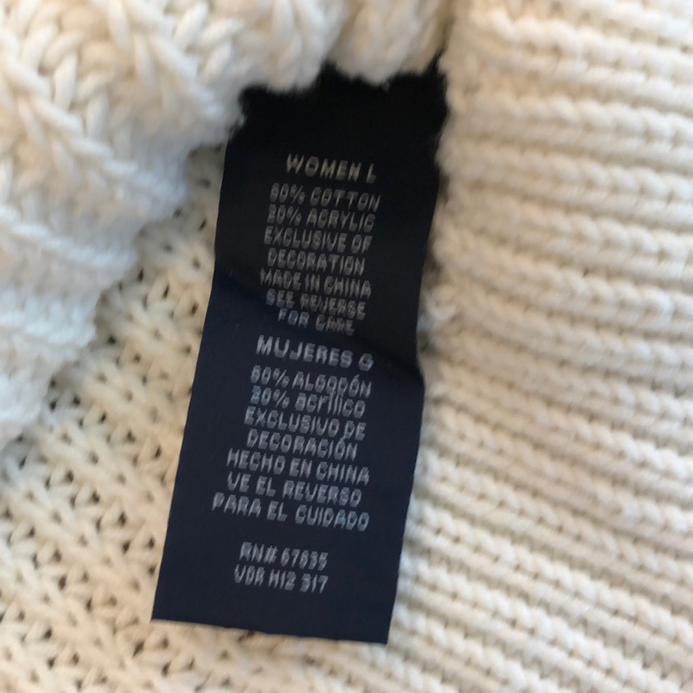 Nautica White Cable Sweater - Picture 6 of 6